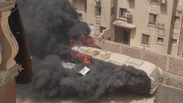 حريق أتوبيس مدرسة الحسام الدولية