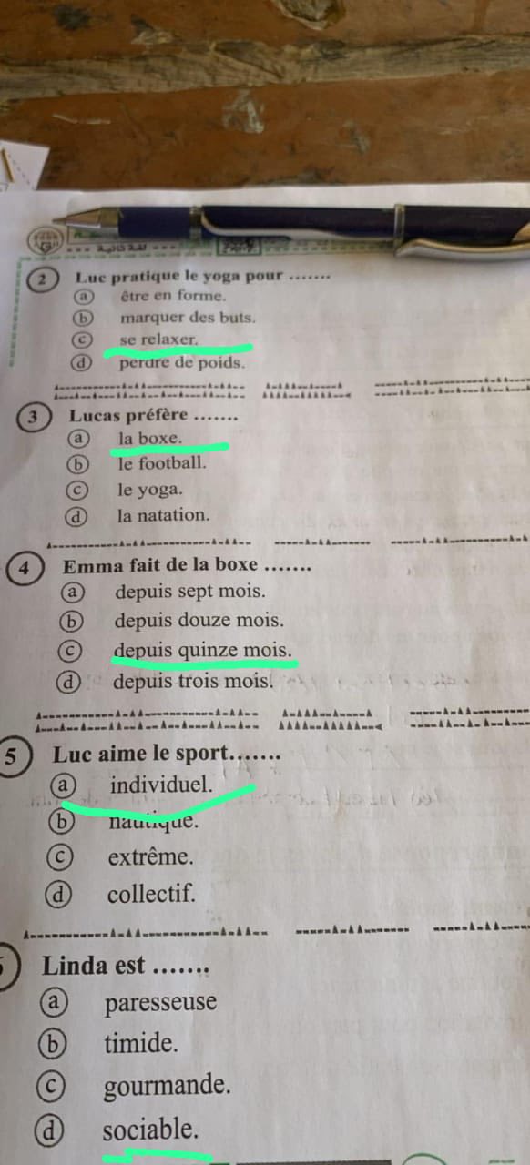 إجابة امتحان الفرنساوي للثانوية العامة 2025 نظام قديم