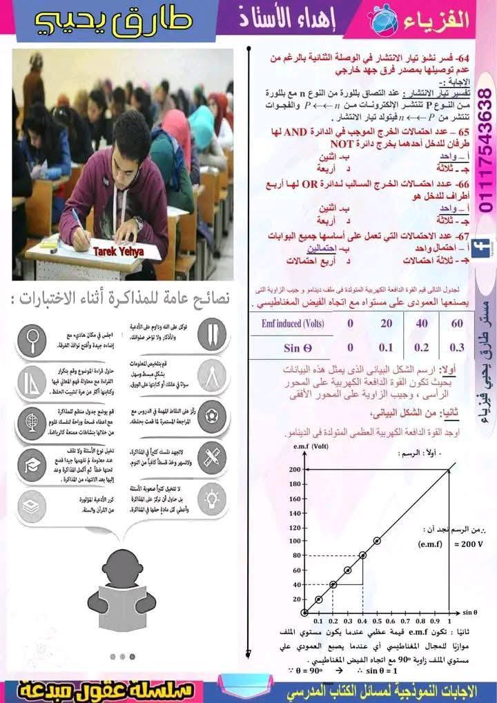 مراجعة نهائية فيزياء ثانوية عامة 2025