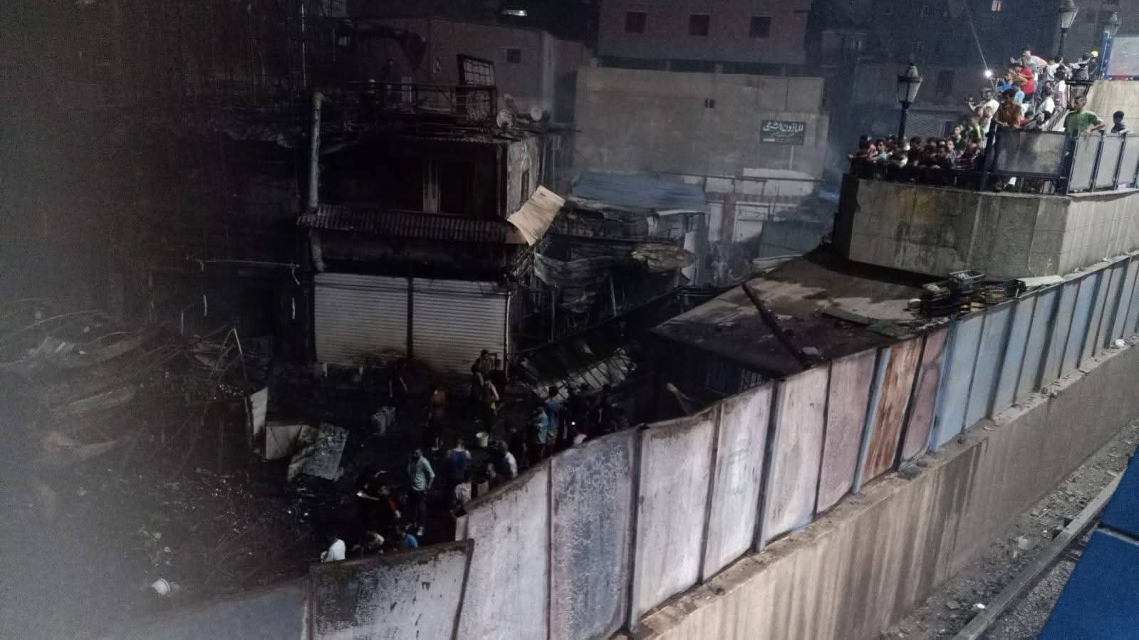 حريق محطة مترو شبرا الخيمة