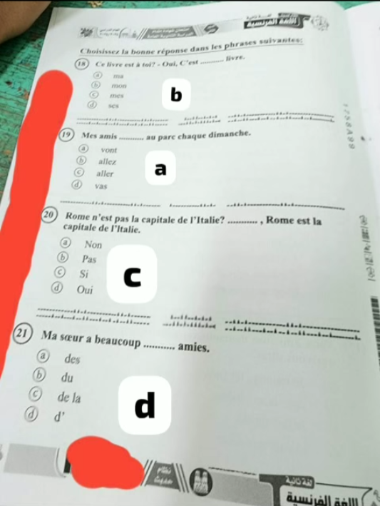 حل امتحان اللغة الفرنسية للثانوية العامة 2025 الدور الثاني