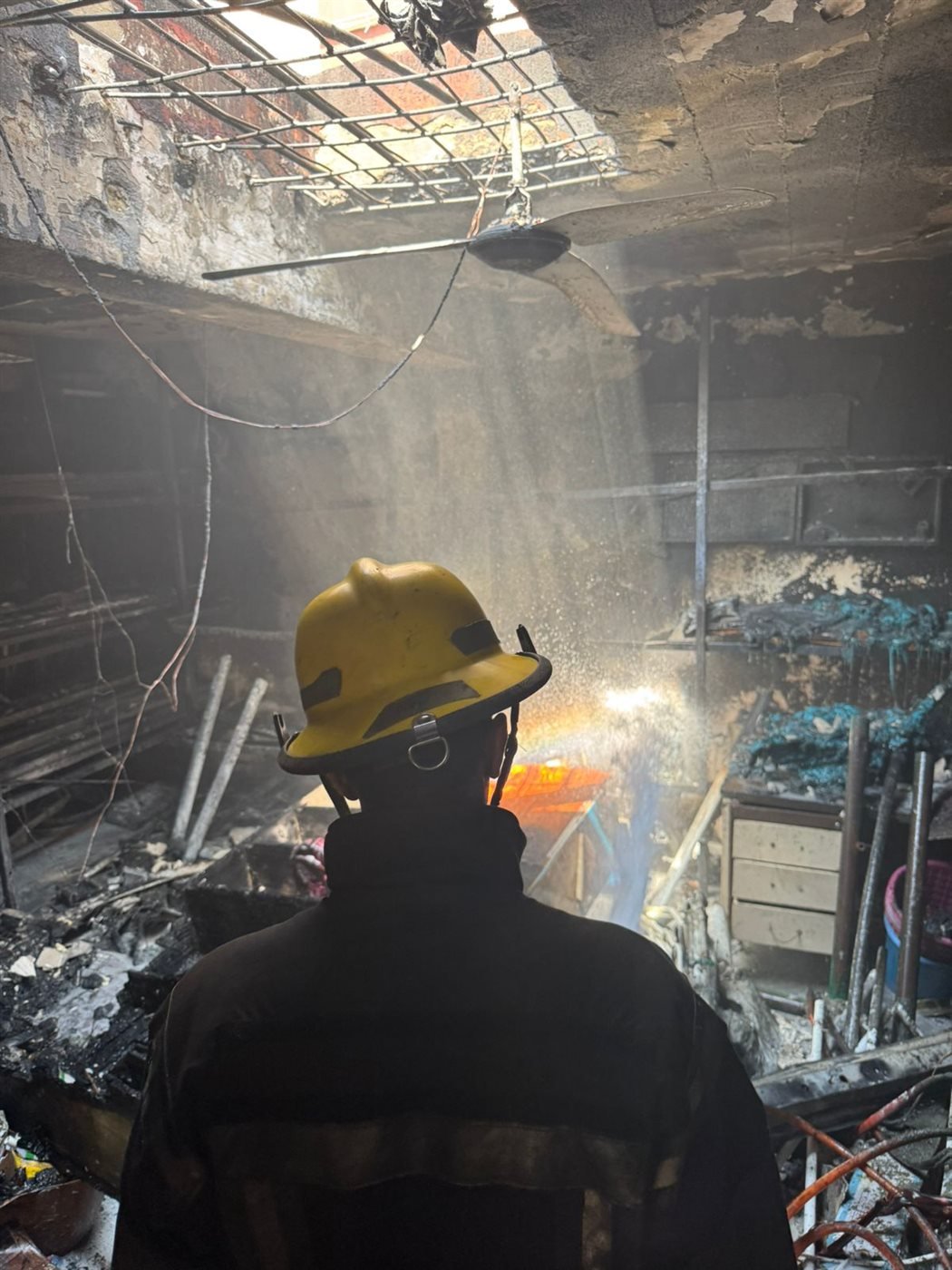 حريق مدرسة النصر في النزهة