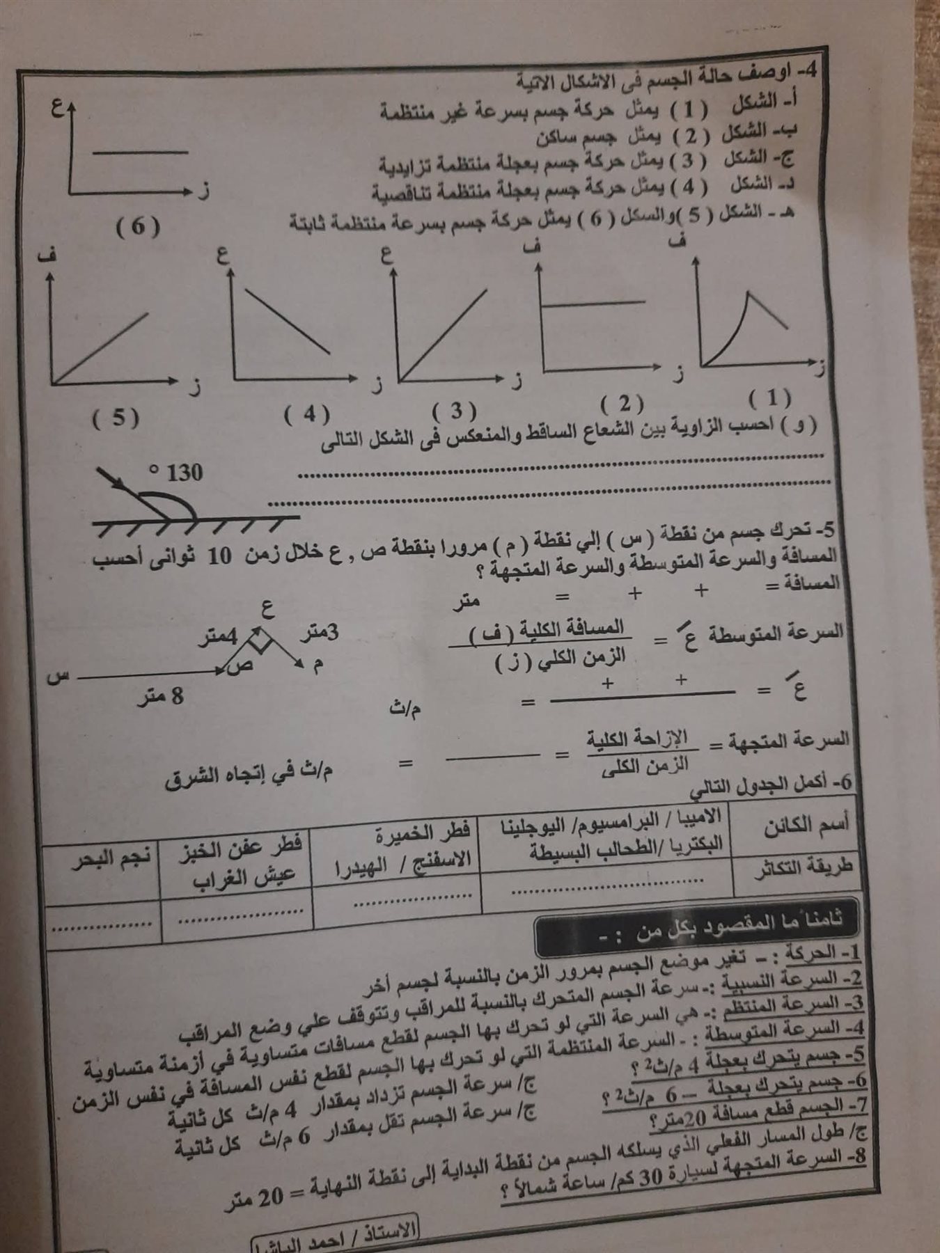 مراجعة ليلة الامتحان بمادة العلوم الترم الأول 2026 للشهادة الإعدادية