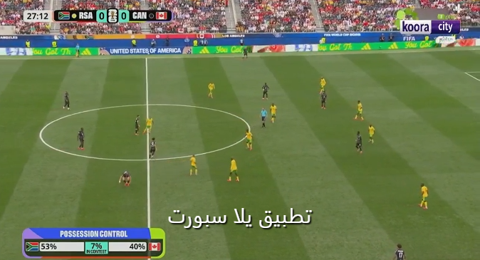 مباراة جنوب أفريقيا ضد كندا بث مباشر