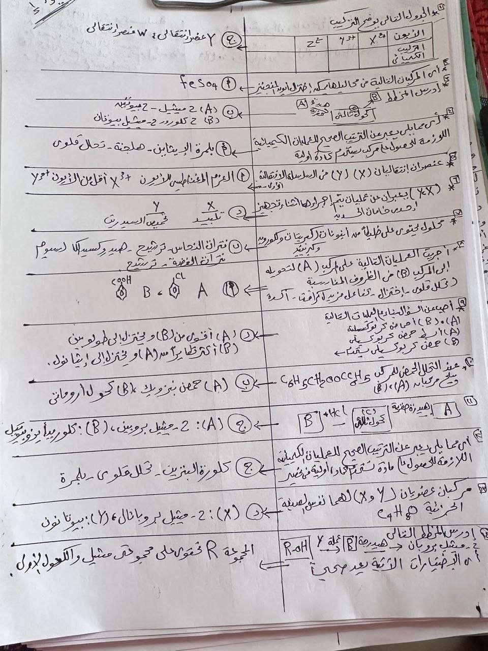 حل امتحان الكيمياء للثانوية العامة 2026 قسم علمي