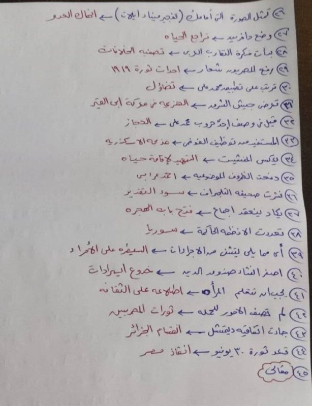 حل امتحان تاريخ ثانوية عامة 2026 أدبي