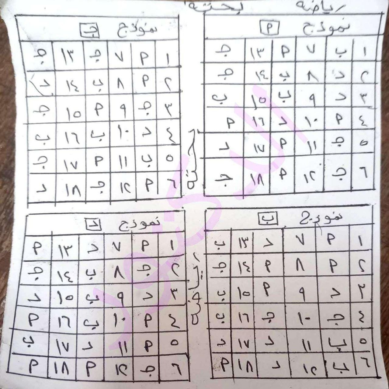 الثانوية العامة 2026.. إجابة امتحان الرياضة البحتة بورقة واحدة جميع النماذج