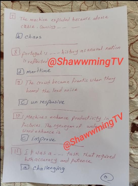 الإجابات الصحيحة لامتحان مادة الإنجليزي للصف الثالث الثانوي