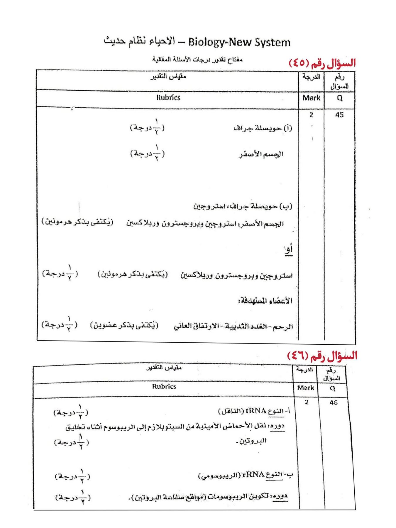 الثانوية العامة 2026.. نموذج إجابة الأسئلة المقالية الرسمي لامتحان مادة الأحياء