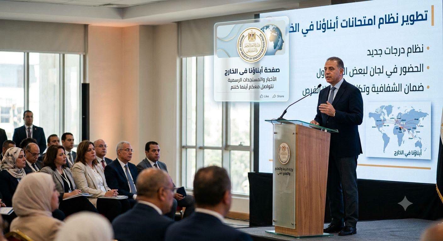 خطة “التعليم” لتعديل نظام تقييم وامتحانات أبناؤنا بالخارج