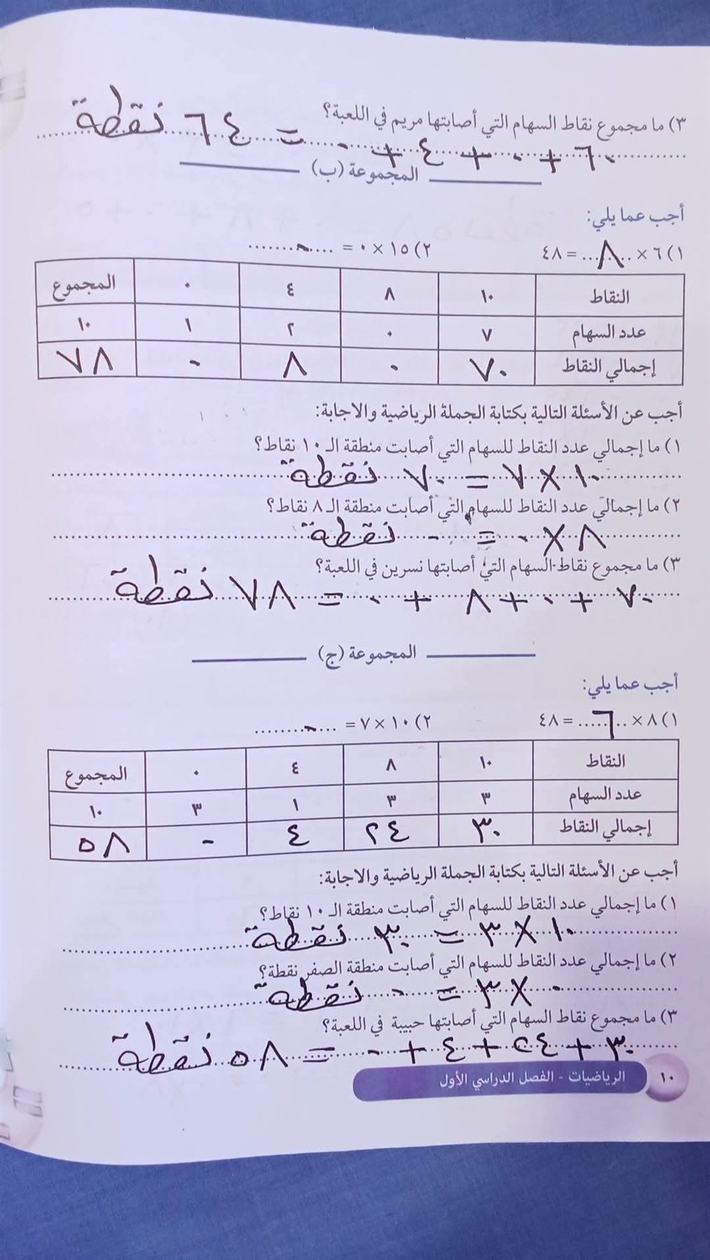 بطريقة سهلة وبسيطة.. حل التقييم الأسبوعي للصف الثالث الابتدائي بمادة الرياضيات