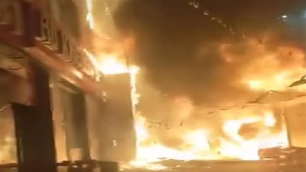 حريق محطة مترو شبرا